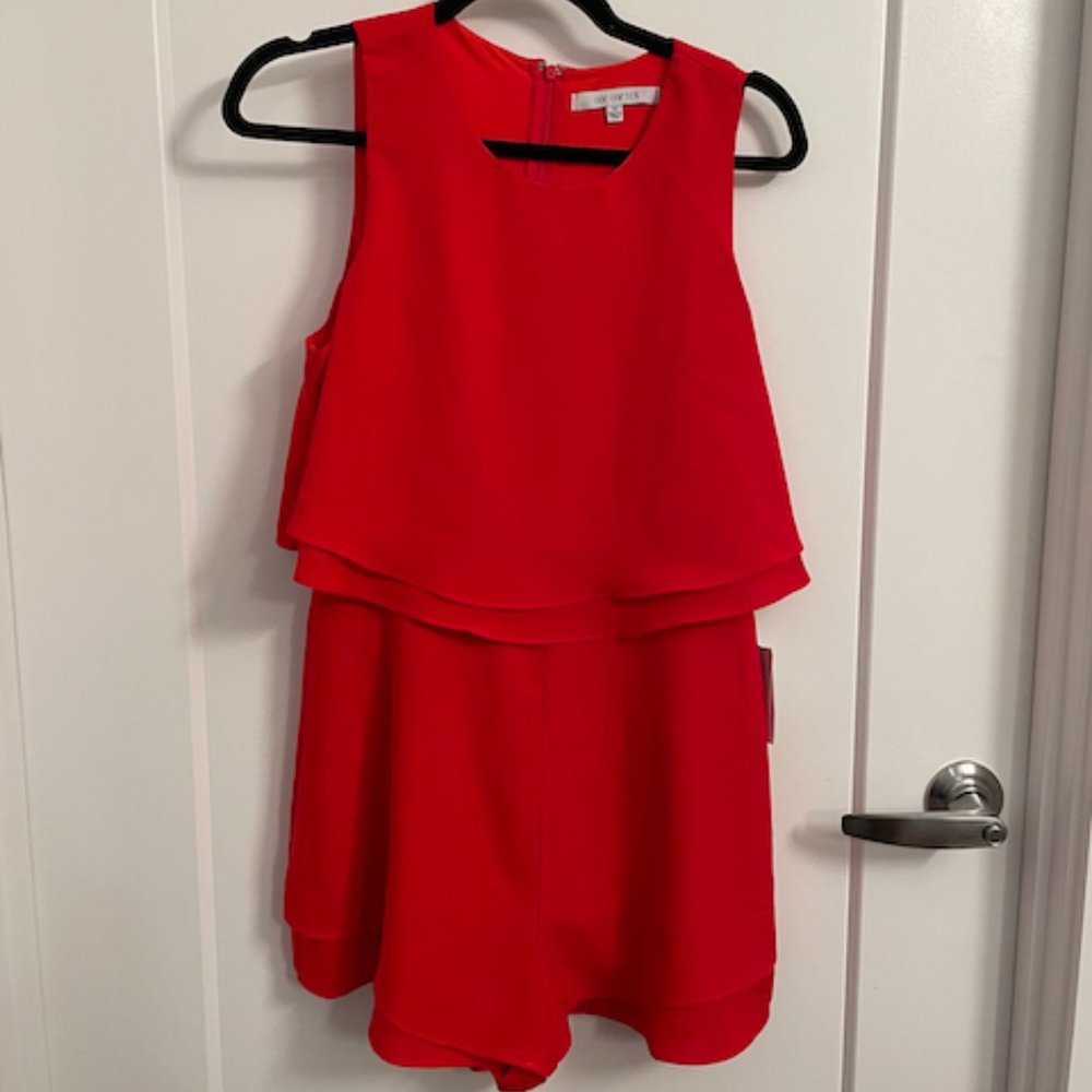 Brand New Red One One Six Layered Romper (Size M)